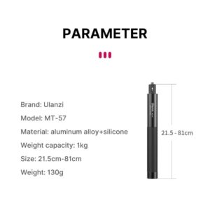 Ulanzi mt 57 selfie stick pole for goproinsta360dji (10)