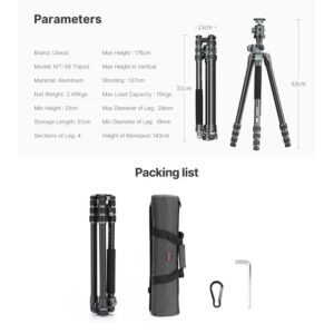 Ulanzi mt59 professional tripod center column adjustment top view pic (8)