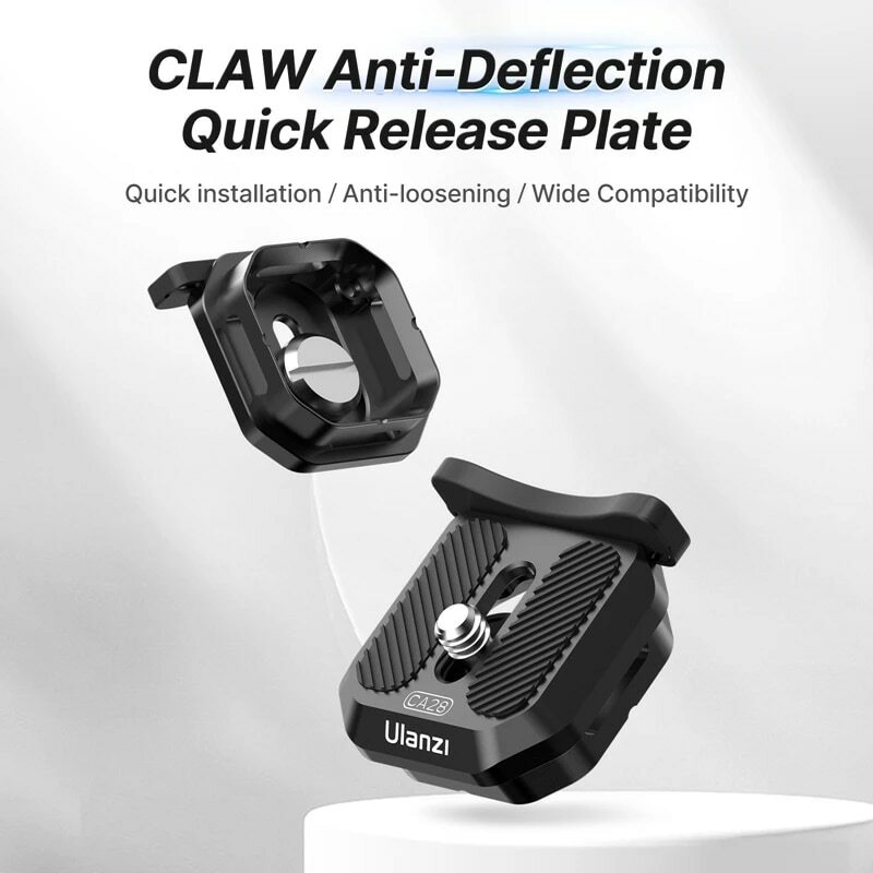 ulanzi-ca28-4 Ulanzi CA28 Claw Quick Release Plate เพลทปลดเร็ว สำหรับต่อกับขาตั้งกล้อง อุปกรณ์ต่างๆ รองรับระบบ Claw Series