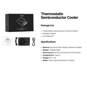 Ulanzi cu01 thermostatic semiconductor camera cooler kit (12)