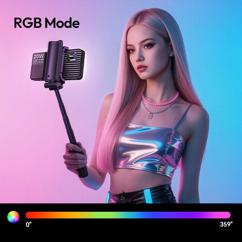 Ulanzi K20RGB 20W Pocket LED Light ไฟ LED RGB พกพา 20W ไฟติดกล้อง - 9 Ulanzi k20rgb 20w pocket led light ไฟ led rgb พกพา 20w ไฟติดกล้อง 9