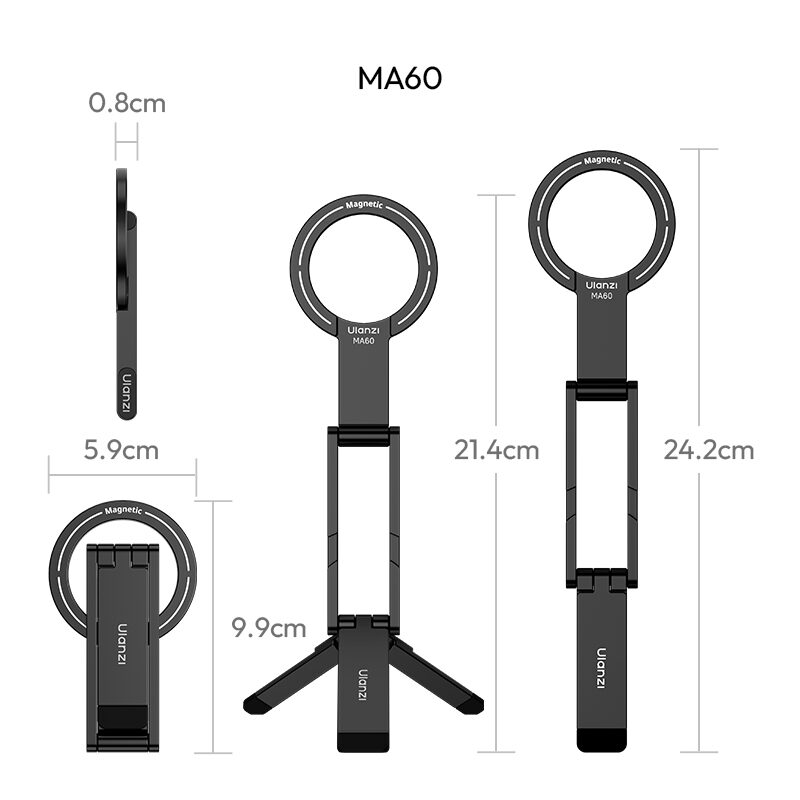 Ulanzi MA60 Foldable Magnetic Phone Tripod ขาตั้งสมาร์ทโฟน ขาตั้ง Magsafe - 25 Ulanzi ma60 foldable magnetic phone tripod ขาตั้งสมาร์ทโฟน ขาตั้ง magsafe 25