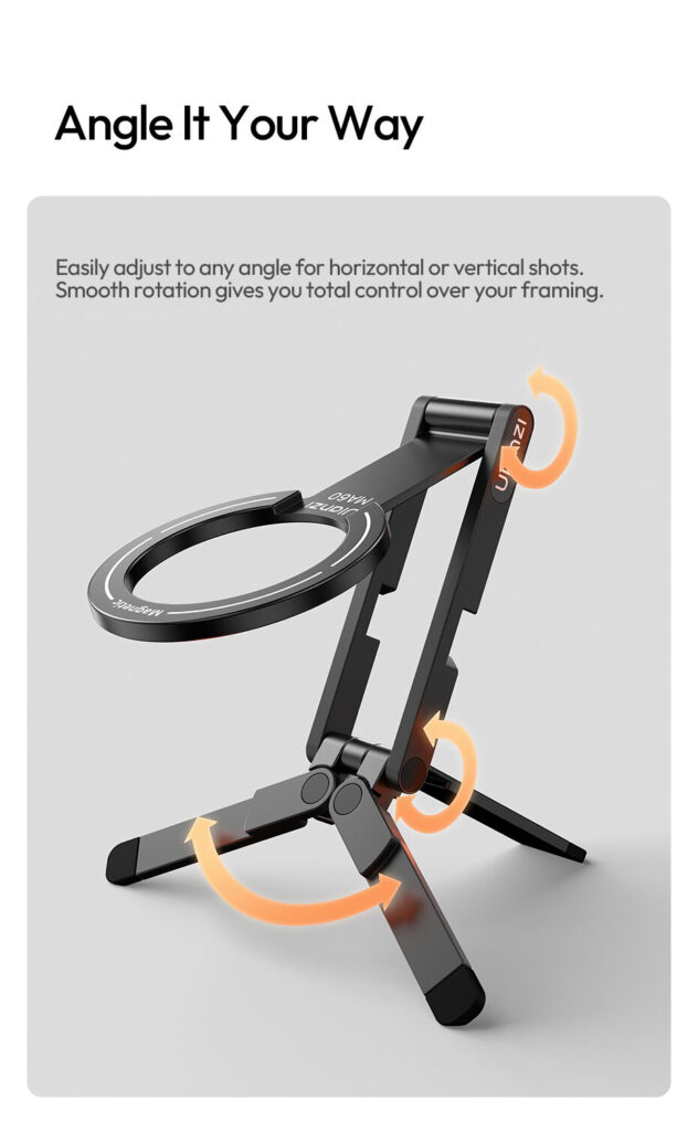 Ulanzi ma60 foldable magnetic phone tripod ขาตั้งสมาร์ทโฟน ขาตั้ง magsafe 08