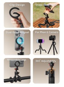 Ulanzi mt30 magnetic flexible tripod ขาตั้งกล้อง แม่เหล็ก magsafe ขาปลาหมึก (2)