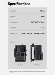 Ulanzi pk15 pocket 3 magnetic mount ขาตั้งแม่เหล็กสำหรับ dji pocket 3 (11)