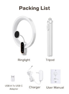 Ulanzi lt030 10 inch ring light with tripod ไฟวงแหวน ไฟไลฟ์สด 10 นิ้ว รองรับระบบ magsafe พร้อม ขาตั้งไฟ (21)
