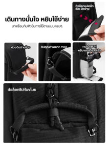 Ulanzi f08 lightweight travel backpack กระเป๋าเป้ กระเป๋ากล้อง กระเป๋าเดินทาง กระเป๋าสะพาย จุได้ 20l (10)