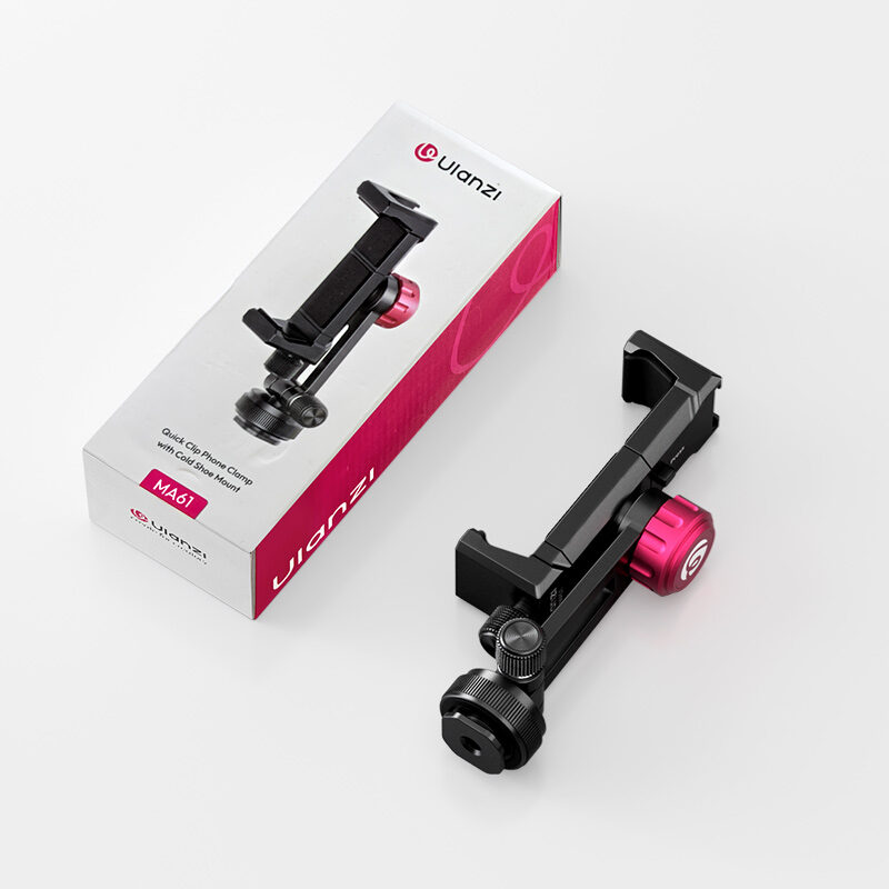 Ulanzi MA61 QuickClip Phone Clamp with Cold Shoe Mount หัวจับมือถือ ระดับมืออาชีพ พร้อมระบบ Quick-Adjust และ Cold Shoe Mount_13 Ulanzi ma61 quickclip phone clamp with cold shoe mount หัวจับมือถือ ระดับมืออาชีพ พร้อมระบบ quick adjust และ cold shoe mount 13