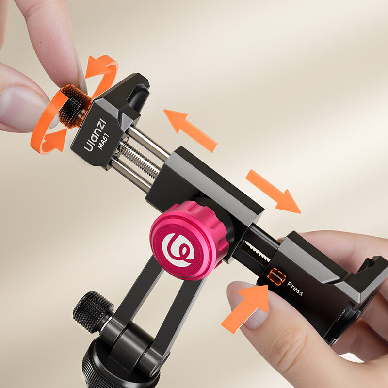 Ulanzi MA61 QuickClip Phone Clamp with Cold Shoe Mount หัวจับมือถือ ระดับมืออาชีพ พร้อมระบบ Quick-Adjust และ Cold Shoe Mount_2 Ulanzi ma61 quickclip phone clamp with cold shoe mount หัวจับมือถือ ระดับมืออาชีพ พร้อมระบบ quick adjust และ cold shoe mount 2