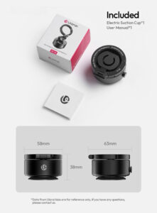 Ulanzi sk 22 clip on electric suction cup magmount ที่วางโทรศัพท์ แม่เหล็กดูดไฟฟ้า ขาตั้ง magsafe พร้อม maglock hook (11)