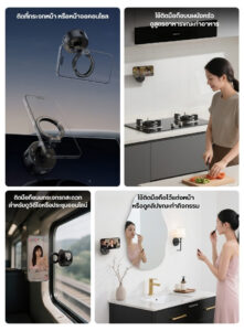Ulanzi sk 22 clip on electric suction cup magmount ที่วางโทรศัพท์ แม่เหล็กดูดไฟฟ้า ขาตั้ง magsafe พร้อม maglock hook (4)