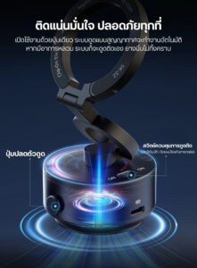 Ulanzi sk 22 clip on electric suction cup magmount ที่วางโทรศัพท์ แม่เหล็กดูดไฟฟ้า ขาตั้ง magsafe พร้อม maglock hook (5)