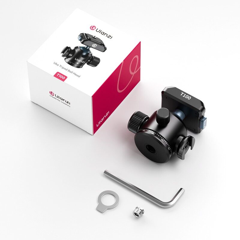 Ulanzi T100 Ball Head UKA Quick Release หัวบอล ขาตั้งกล้อง รองรับน้ำหนักสูงสุด 6kg ระบบปลดเร็ว_ 11 Ulanzi t100 ball head uka quick release หัวบอล ขาตั้งกล้อง รองรับน้ำหนักสูงสุด 6kg ระบบปลดเร็ว 11