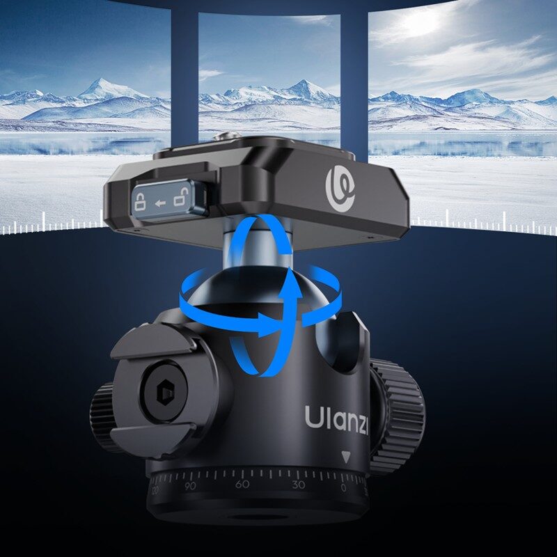 Ulanzi T100 Ball Head UKA Quick Release หัวบอล ขาตั้งกล้อง รองรับน้ำหนักสูงสุด 6kg ระบบปลดเร็ว_ 4 Ulanzi t100 ball head uka quick release หัวบอล ขาตั้งกล้อง รองรับน้ำหนักสูงสุด 6kg ระบบปลดเร็ว 4