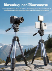 Ulanzi tt39 professional camera & smartphone tripod ขาตั้งกล้อง ขาตั้งมือถือ น้ำหนักเบา ปรับความสูงได้ 42 155cm รองรับ dslr (9)