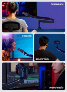Ulanzi zj05 adjustable microphone boom arm แขนไมโครโฟน ขาจับไมค์หนีบโต๊ะ รองรับน้ำหนัก 1.5kg (10)