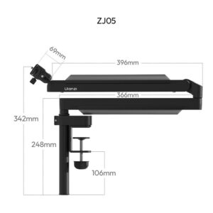 Ulanzi ZJ05 Adjustable Microphone Boom Arm แขนไมโครโฟน ขาจับไมค์หนีบโต๊ะ_28 Ulanzi zj05 adjustable microphone boom arm แขนไมโครโฟน ขาจับไมค์หนีบโต๊ะ 28