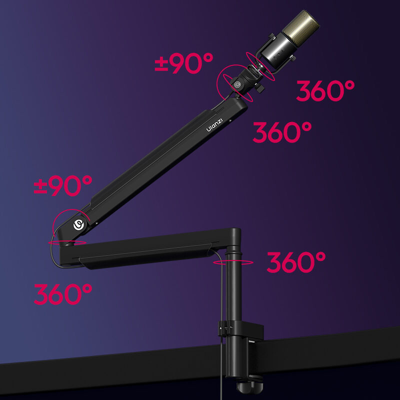 Ulanzi ZJ05 Adjustable Microphone Boom Arm แขนไมโครโฟน ขาจับไมค์หนีบโต๊ะ_4 Ulanzi zj05 adjustable microphone boom arm แขนไมโครโฟน ขาจับไมค์หนีบโต๊ะ 4