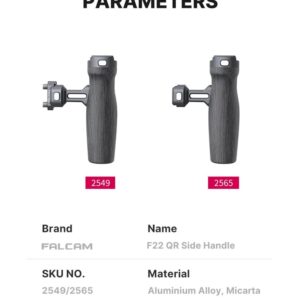 FALCAM F22 QR Side Handle ด้ามจับระบบ Quick Release วัสดุ Micarta (2) Falcam f22 qr side handle ด้ามจับระบบ quick release วัสดุ micarta (2)