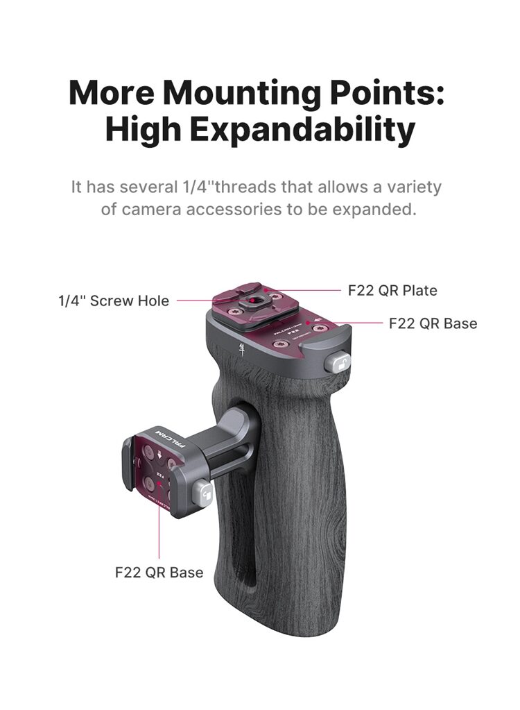 FALCAM F22 QR Side Handle ด้ามจับระบบ Quick Release วัสดุ Micarta (8) Falcam f22 qr side handle ด้ามจับระบบ quick release วัสดุ micarta (8)