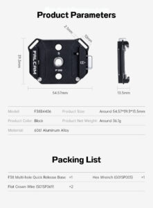 Falcam f38 multi functional quick release base ฐานปลดล็อกเร็ว f38 อเนกประสงค์ (9)