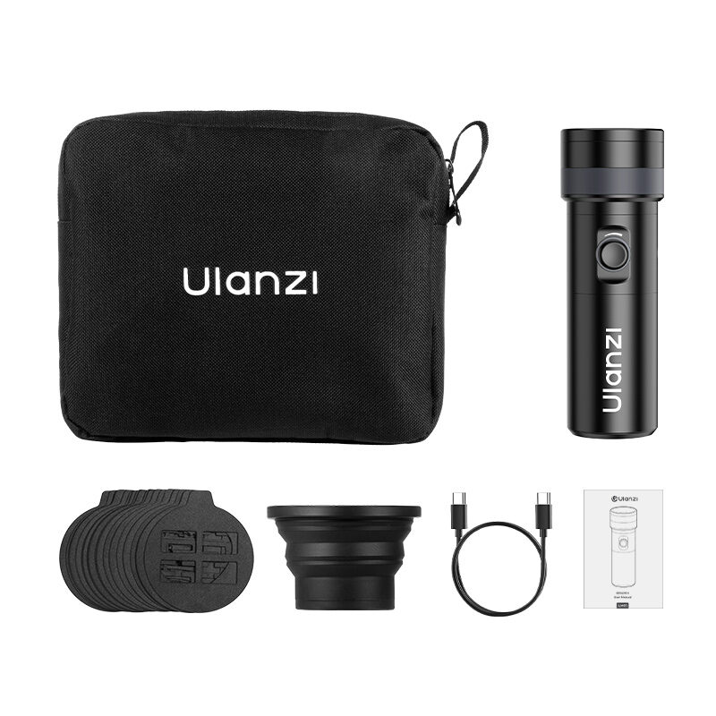 Ulanzi LM01 Photography Flashlight - ไฟแฟลชไลท์ถ่ายภาพระดับมืออาชีพ 10W พร้อม 20 Gobo และแสง RGB 4 โทน (19) Ulanzi lm01 photography flashlight ไฟแฟลชไลท์ถ่ายภาพระดับมืออาชีพ 10w พร้อม 20 gobo และแสง rgb 4 โทน (19)