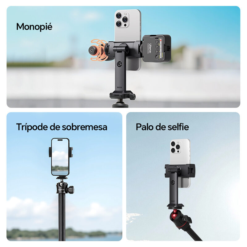 Ulanzi MA54 Uka Phone Holder - ที่จับมือถือแบบหมุนได้ 360° พร้อม Dual Cold Shoe Mount (9) Ulanzi ma54 uka phone holder ที่จับมือถือแบบหมุนได้ 360° พร้อม dual cold shoe mount (9)