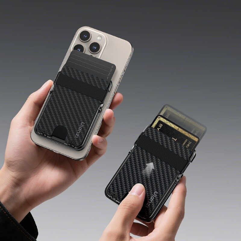 Ulanzi ML25 MagLock Cardholder - กระเป๋าบัตรแม่เหล็ก คาร์บอนไฟเบอร์ บาง 0.8cm พร้อมขาตั้ง กระเป๋าบัตร Magsafe 10 Ulanzi ml25 maglock cardholder กระเป๋าบัตรแม่เหล็ก คาร์บอนไฟเบอร์ บาง 0.8cm พร้อมขาตั้ง กระเป๋าบัตร magsafe 10