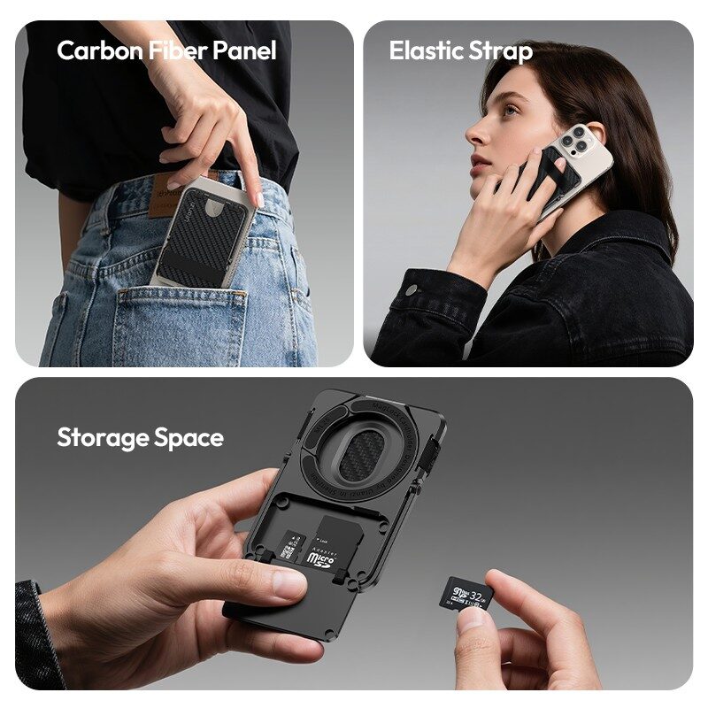 Ulanzi ML25 MagLock Cardholder - กระเป๋าบัตรแม่เหล็ก คาร์บอนไฟเบอร์ บาง 0.8cm พร้อมขาตั้ง กระเป๋าบัตร Magsafe 11 Ulanzi ml25 maglock cardholder กระเป๋าบัตรแม่เหล็ก คาร์บอนไฟเบอร์ บาง 0.8cm พร้อมขาตั้ง กระเป๋าบัตร magsafe 11