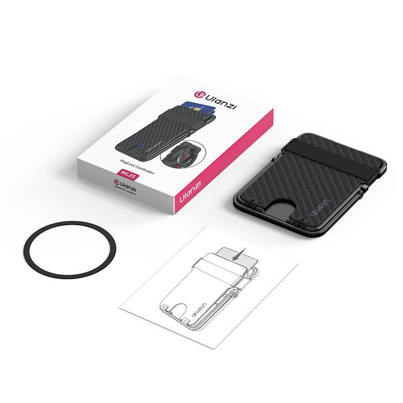 Ulanzi ML25 MagLock Cardholder - กระเป๋าบัตรแม่เหล็ก คาร์บอนไฟเบอร์ บาง 0.8cm พร้อมขาตั้ง กระเป๋าบัตร Magsafe 12 Ulanzi ml25 maglock cardholder กระเป๋าบัตรแม่เหล็ก คาร์บอนไฟเบอร์ บาง 0.8cm พร้อมขาตั้ง กระเป๋าบัตร magsafe 12