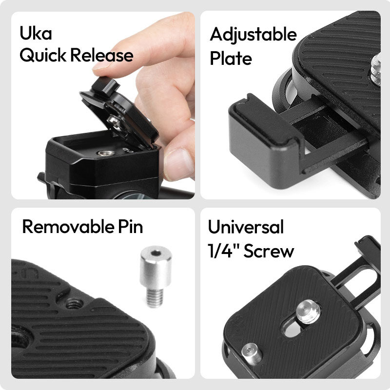 Ulanzi UKA09 Quick-Release Anti-Twist Plate (C080) เพลทปลดเร็ว ขาตั้งกล้อง 4 Ulanzi uka09 quick release anti twist plate (c080) เพลทปลดเร็ว ขาตั้งกล้อง 4