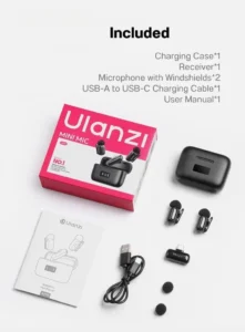 Ulanzi a200 mini mic portable ไมโครโฟนไร้สายจิ๋ว ไมค์ไร้สายมือถือ ไมค์ไลฟ์สด (14)
