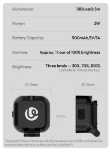 Ulanzi in07 magnetic fill light for insta360 go ultra mini ไฟเซลฟี่ (15)