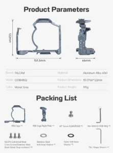 Falcam c00b4802 camera rig fot canon r5ii r6ii (10)