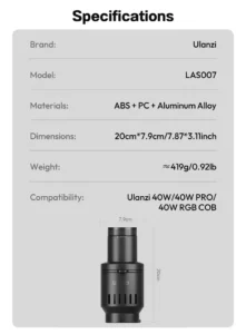 Ulanzi las007 optical snoot mini bowen mount (12)