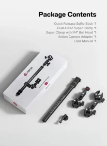 Ulanzi vl03 motorcycle invisible selfie stick holder (12) 