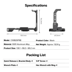 Falcam f22&f38 quick release l bracket for sony a7m4 a7s3 (10)