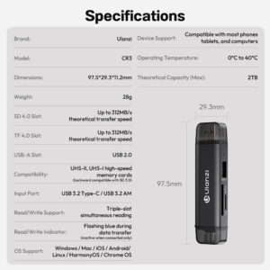 Ulanzi cr3 3in1 usb card reader 4.0 (12)