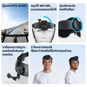 Ulanzi HERO-01 สายคาดหัว สำหรับ Action Camera มือถือ เมาท์ POV แฮนด์ฟรี