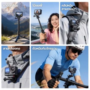Ulanzi ตัวแปลงแม่เหล็กปลดเร็ว OA24 ตัวแปลง Gopro Mount 1/4" สำหรับ DJI Osmo Action 6