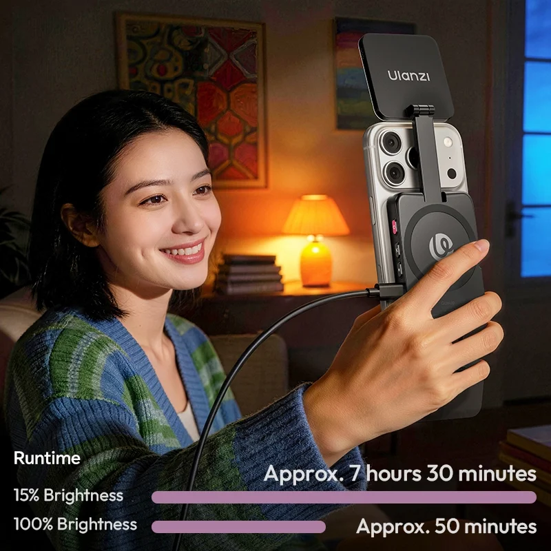 Ulanzi gl01 glowup fill light selfie magsafe 15